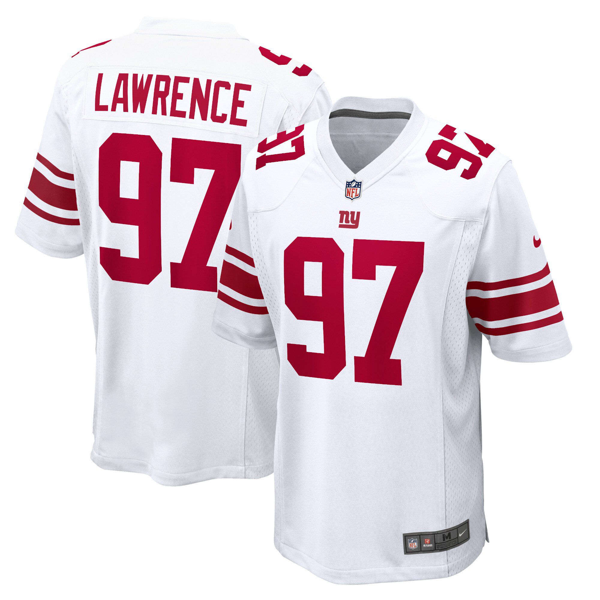 Men New York Giants #97 Dexter Lawrence Nike White Game Player NFL Jersey